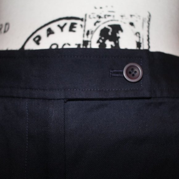 Charter Club Alison Fit Cropped Pant Button Hem NWT Navy Size 10 - Picture 2 of 13